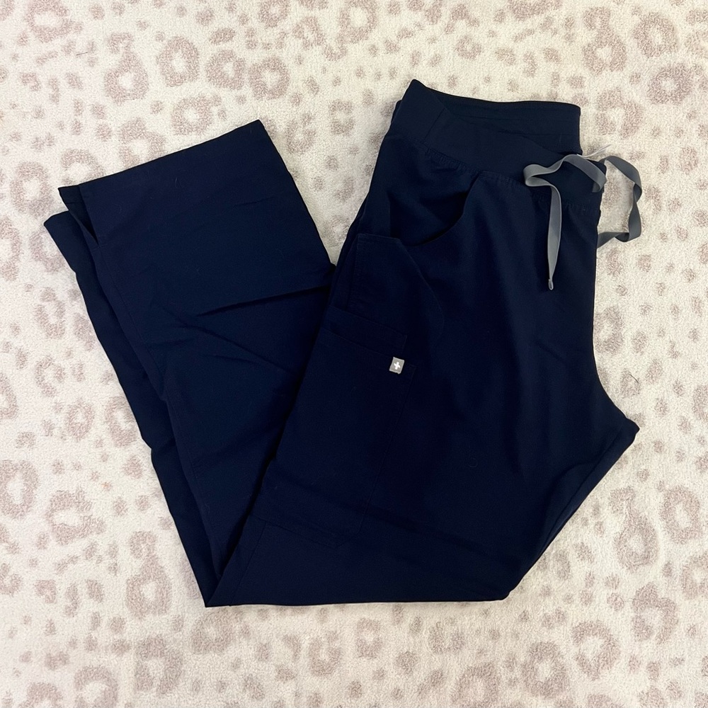 Figs Women's Navy Joggers with Gray Accent